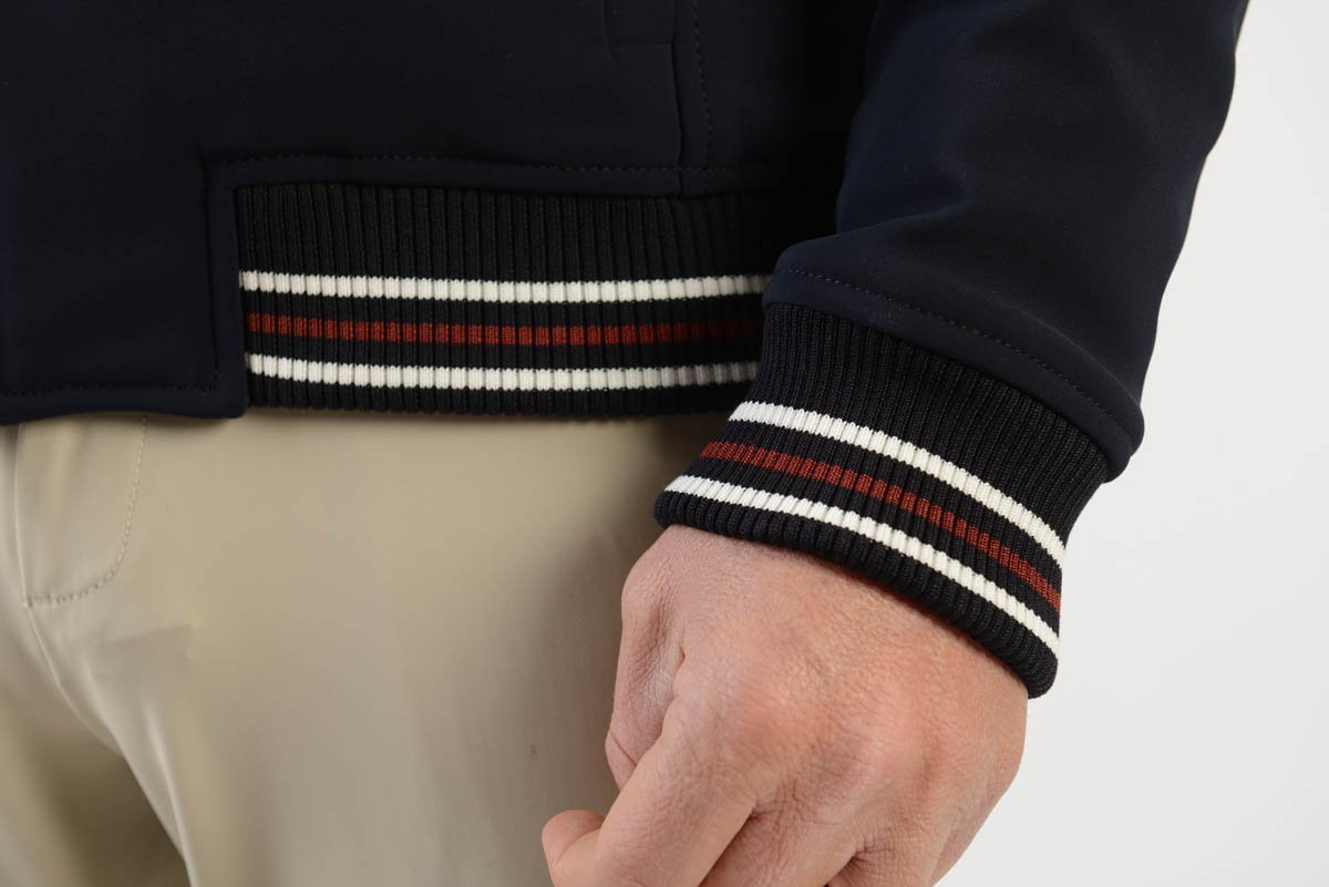 Men bomber | technical fabric | man bomber | model NICK | clothing | Makebe | equestrian | leisure time | blue |