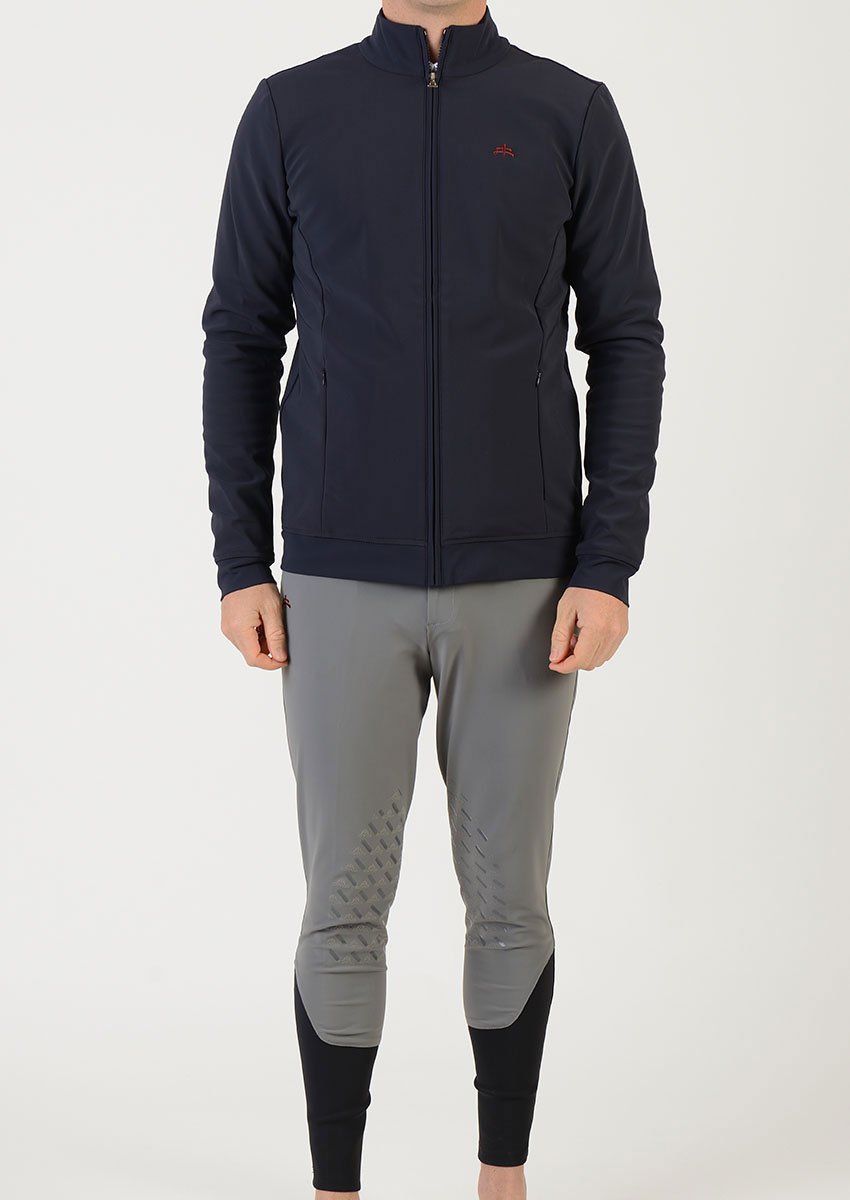 Man softshell | model STEVE | men softshell | riding softshell | leisure time | clothing | equestrian | jacket | man jacket | Makebe | elegance | comfort | comfort of movement | Made in Italy | riding |
