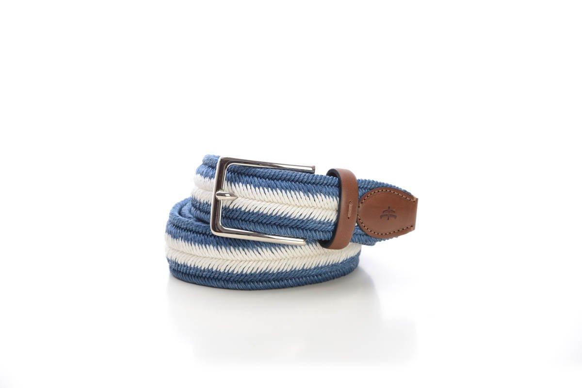 Men Elastic Linen Belt | man belt | elastic belt | clothing | fashion accessories | riding clothing | leisure time | elegance | sport | equestrian | belt | light blue |