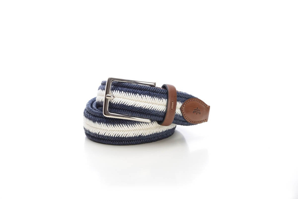 Men Elastic Linen Belt | man belt | elastic belt | clothing | fashion accessories | riding clothing | leisure time | elegance | sport | equestrian | belt | blue |