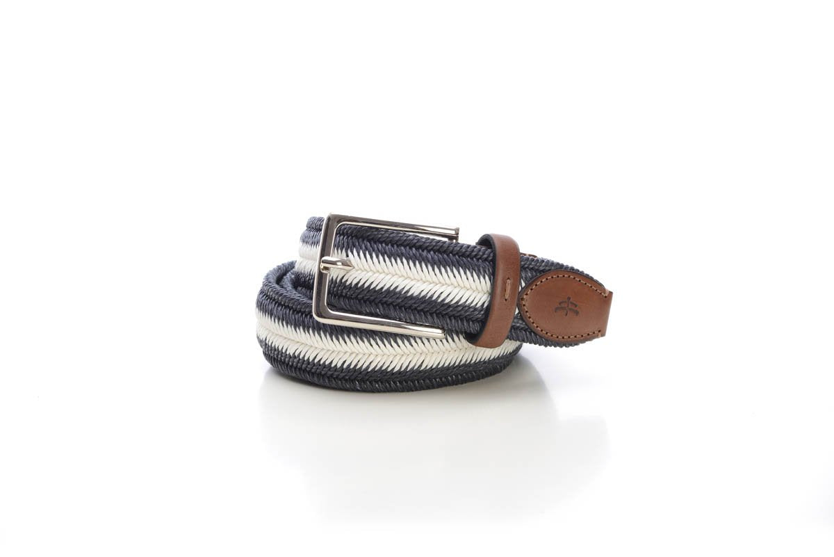 Men Elastic Linen Belt | man belt | elastic belt | clothing | fashion accessories | riding clothing | leisure time | elegance | sport | equestrian | belt | blue |