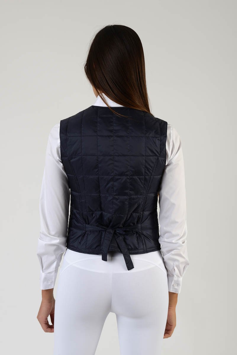 Ladies jacket | lady jacket | Body Warmer | model LADYBIRD | Makebe | clothing | equestrian | leisure time | sleeveless | padded | Made in Italy | blue