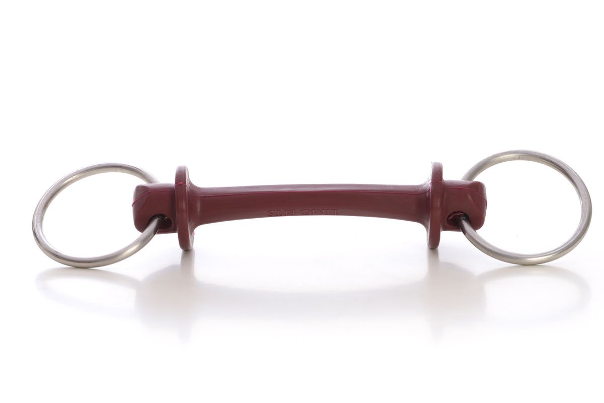 Loose Ring Bit | Thermoplastic elastomer | different hardnesses | soft hardness | soft | Limobit | Makebe | bit | horse accessories | riding accessories | riding | horse mouth | sensitive horses | horse mouth illnesses | prevent pinching | no air ingestion | foods and drugs approved | no pain | comfort | solid aluminum | solid CNC aluminum | swedish stainless steel | stainless steel | resistance | resistant | no breaking | silver |