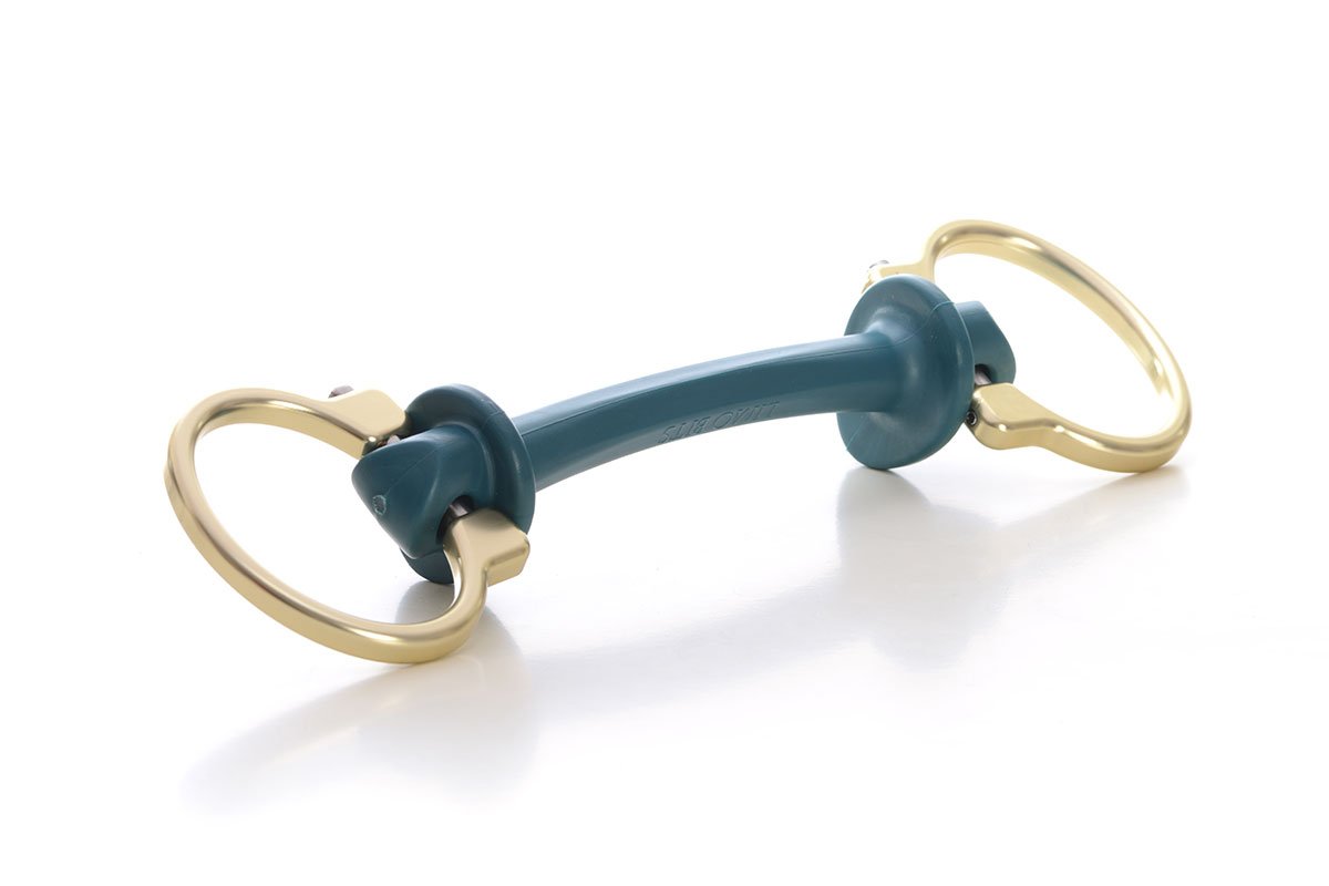 Bit | Big Egg Butt snaffles | medium hardness | Makebe | Limobits | gold | technical aluminium | stainless steel