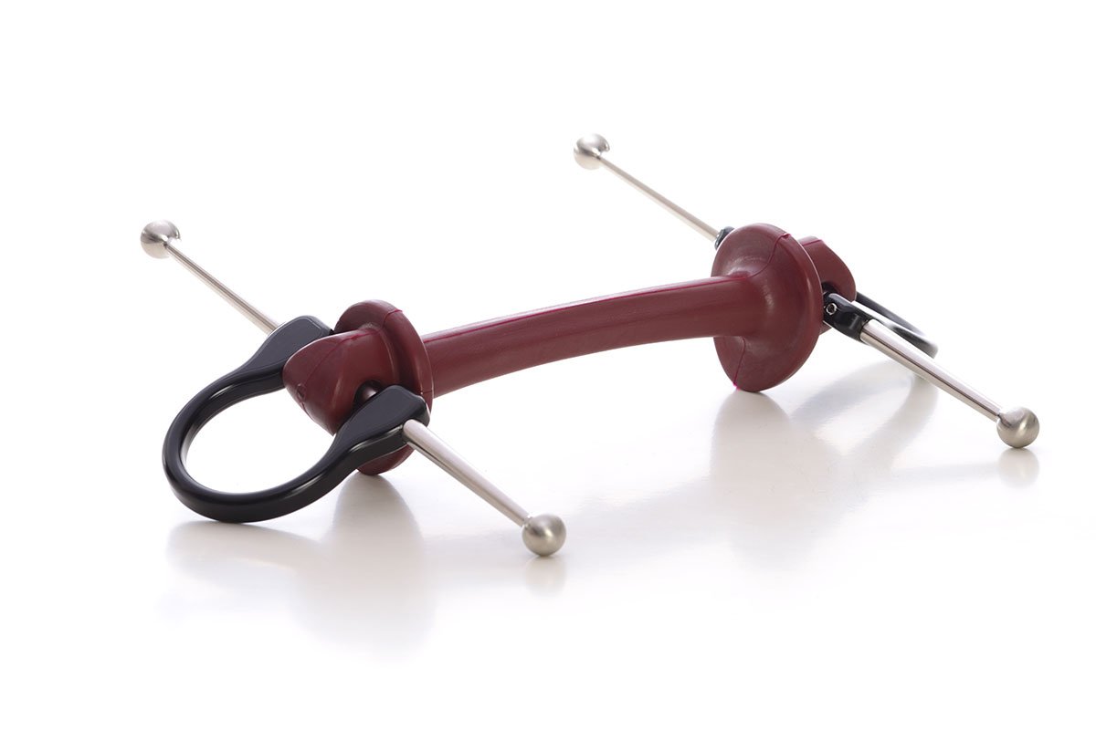 Full Cheek Long Bit | Makebe | Limobits | Technical | Thermoplastic elastomer | aluminium | stainless steel | out of solid | FEI approved | full cheeck long arms | soft hardenss | black