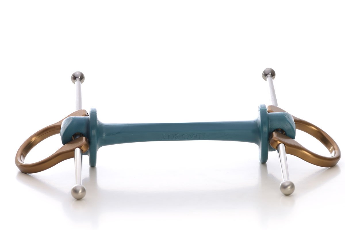 Full Cheek Long Bit | Makebe | Limobits | Technical | Thermoplastic elastomer | aluminium | stainless steel | out of solid | FEI approved | full cheeck long arms | medium hardenss | bronze