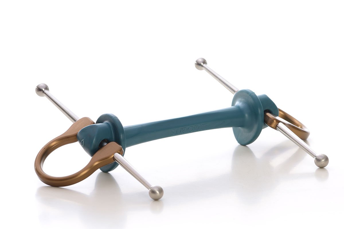 Full Cheek Long Bit | Makebe | Limobits | Technical | Thermoplastic elastomer | aluminium | stainless steel | out of solid | FEI approved | full cheeck long arms | medium hardenss | bronze