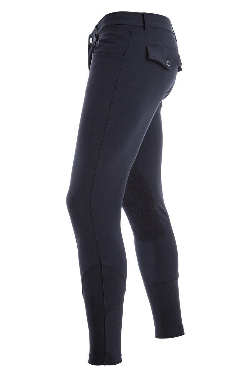 Men riding breeches | alcantara grip | model COSIMO | equestrian | riding breeches | clothing | Makebe | made in Italy | comfort of movement | grip | technical materials | blue |