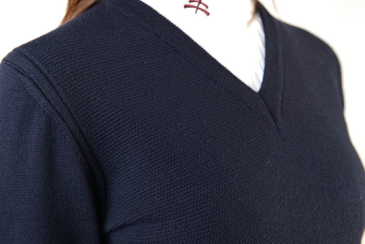 ladies merinos wool sweater | model FEBE | wool | clothing | merinos wool | lady sweater | wool sweater | equestrian | riding | leisure time | Makebe | elegance | made in Italy | blue navy |