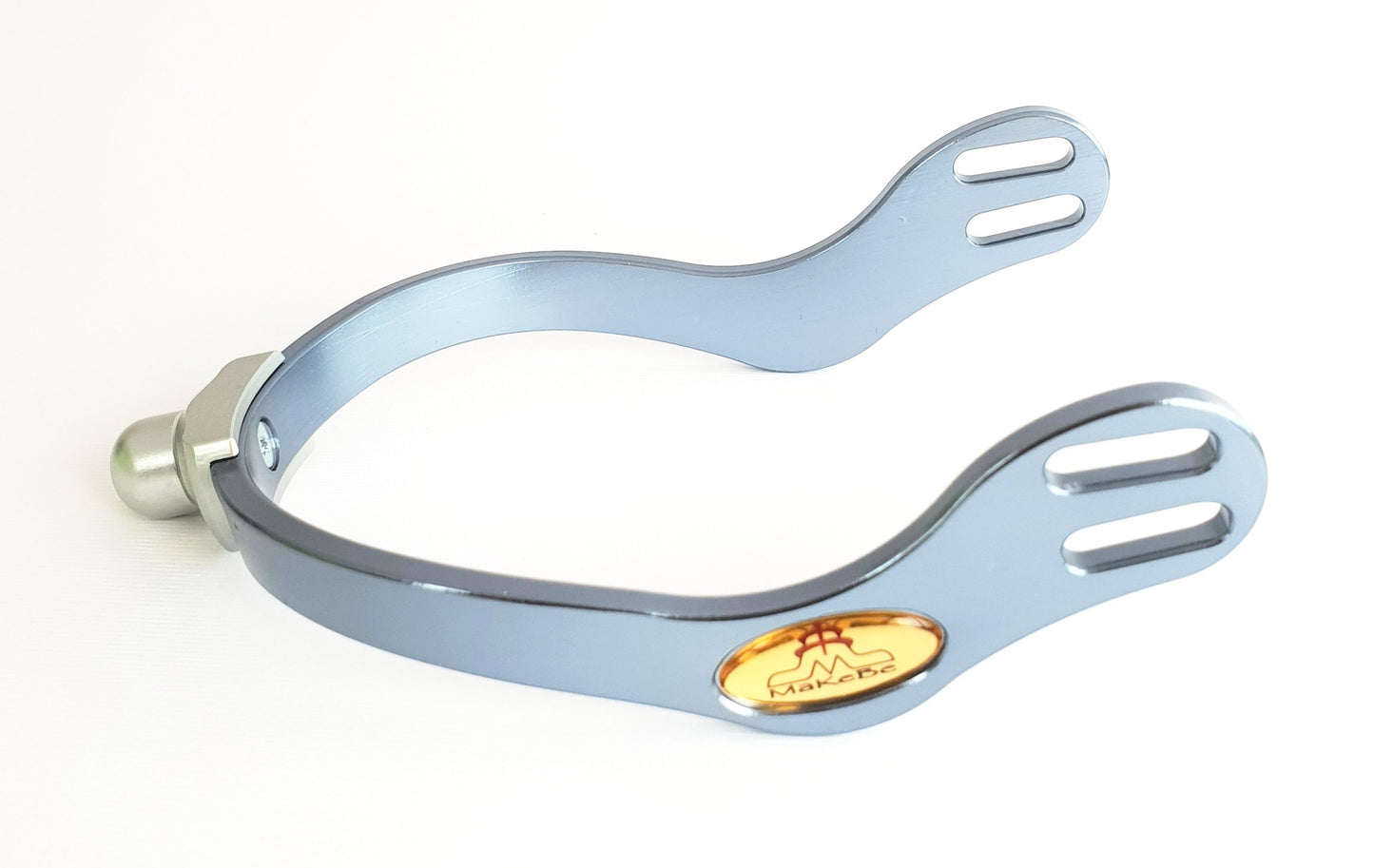 Spur with tooth rowel interchangeable kit | final interchangeable kit | final interchangeable | spur | technical | Makebe | equestrian | riding | horse | combinations of terminals | terminals | Lightweight | Durable | Ergonomic | light blue |