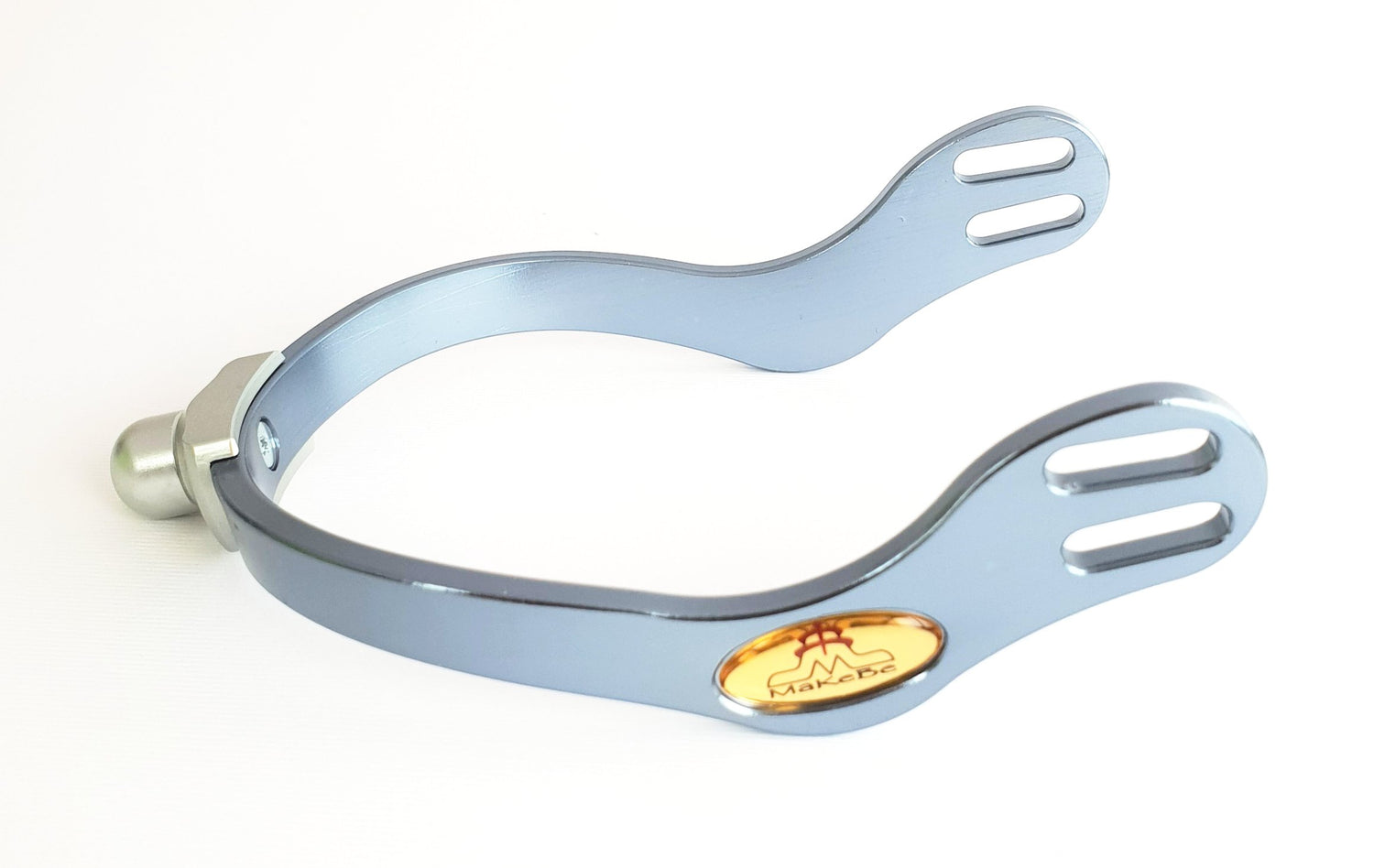 Spur with tooth rowel interchangeable kit | final interchangeable kit | final interchangeable | spur | technical | Makebe | equestrian | riding | horse | combinations of terminals | terminals | Lightweight | Durable | Ergonomic | light blue |