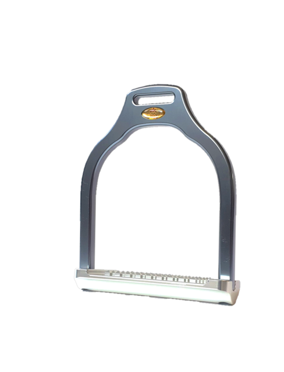 Jump stirrup | wave shape | Makebe | Technical | equestrian | riding | aluminum | inclined bench | easy to clean | innovative grip | Made in Italy | many colors | comfortable | comfort | anodic oxidation | titanium