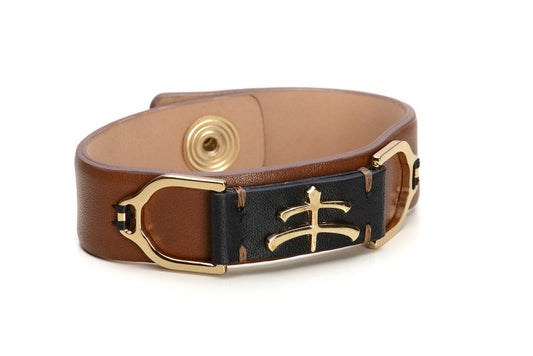 Leather Wave Bracelet | Makebe | equestrian | fashion accessories | riding accessories | bracelet | elegance | brown |