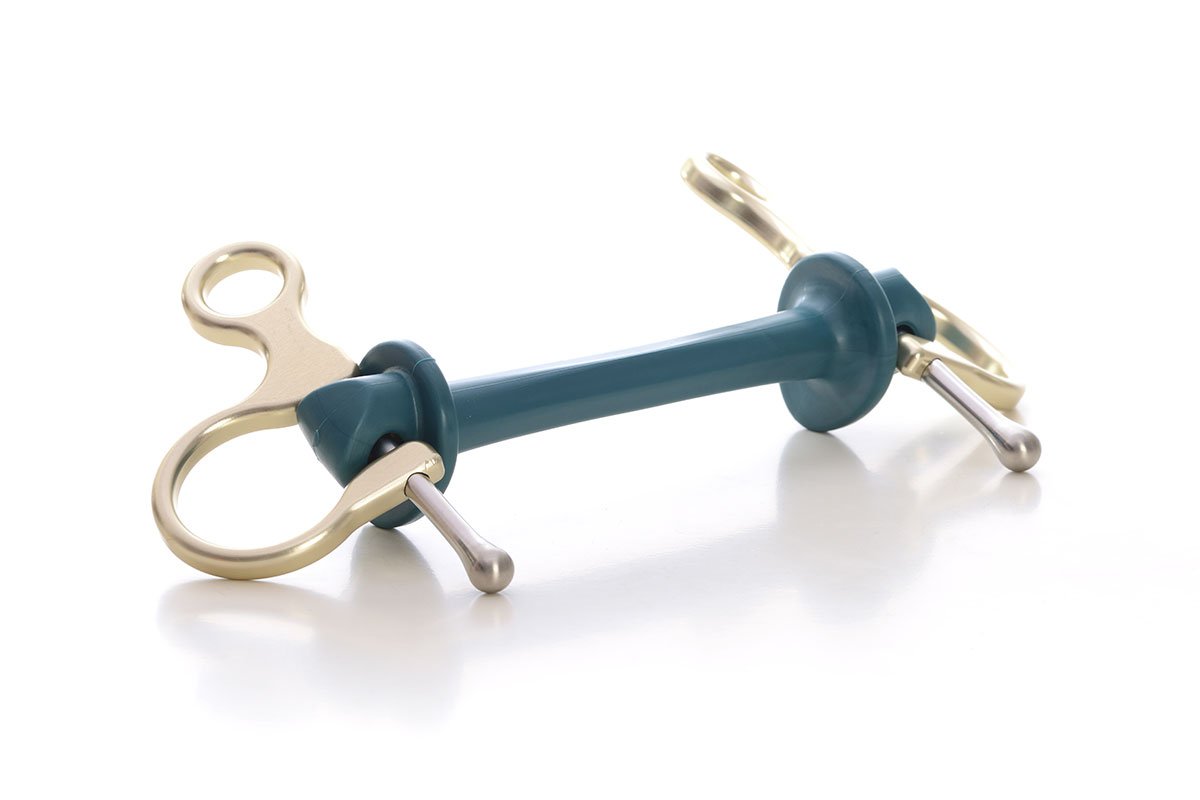 Half Cheek | Bit | Limobits | Makebe | stainless steel | aluminum | technical | horse accessories | medium hardness | gold