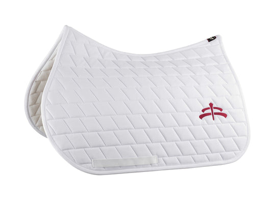 Jump carded saddle pad with Makebe logo