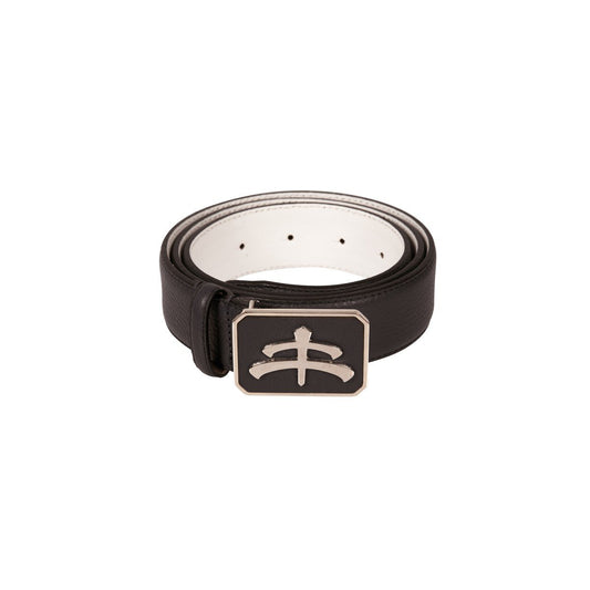 Leather and brass Belt | black leather