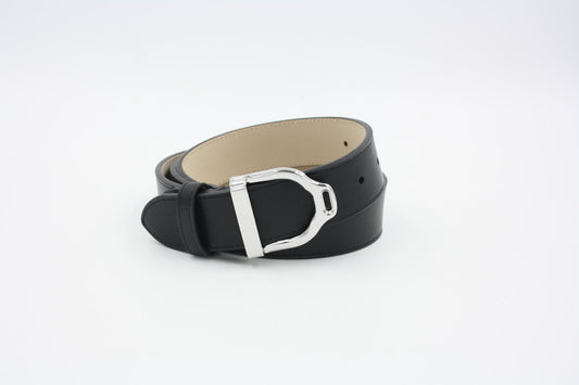 Leather Wave belt H.30mm